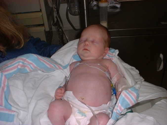 Bella receives her ports.